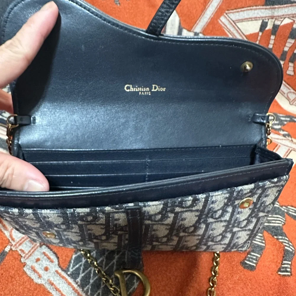 Dior Small Saddle Pouch with Chain - Picture 8 of 15